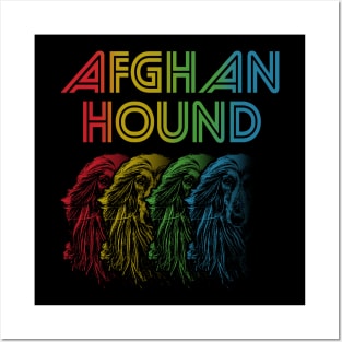 Cool Retro Groovy Afghan Hound Dog Posters and Art